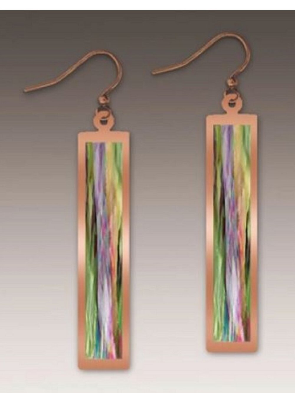 Multicolored & Copper Colored Hypo-allergenic Earrings by Illustrated Light 3NSE
